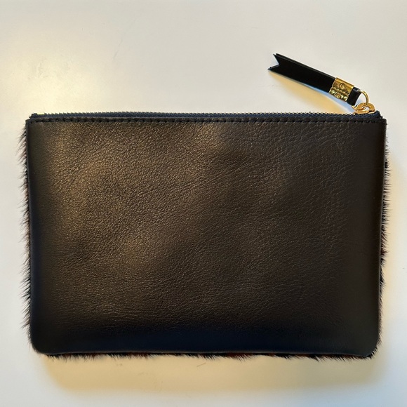 MADEWELL Calf hair and leather clutch / pouch wallet / card holder - Picture 2 of 3